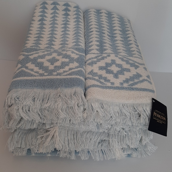 Pendleton Woolen Mills Sundown Cotton 2 Bath Towel 2 Hand Towel Set - Picture 5 of 15